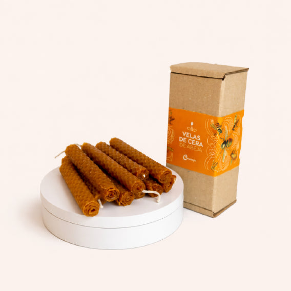 Velas Artesanales de Cera de Abeja | Luz Natural Caseteja